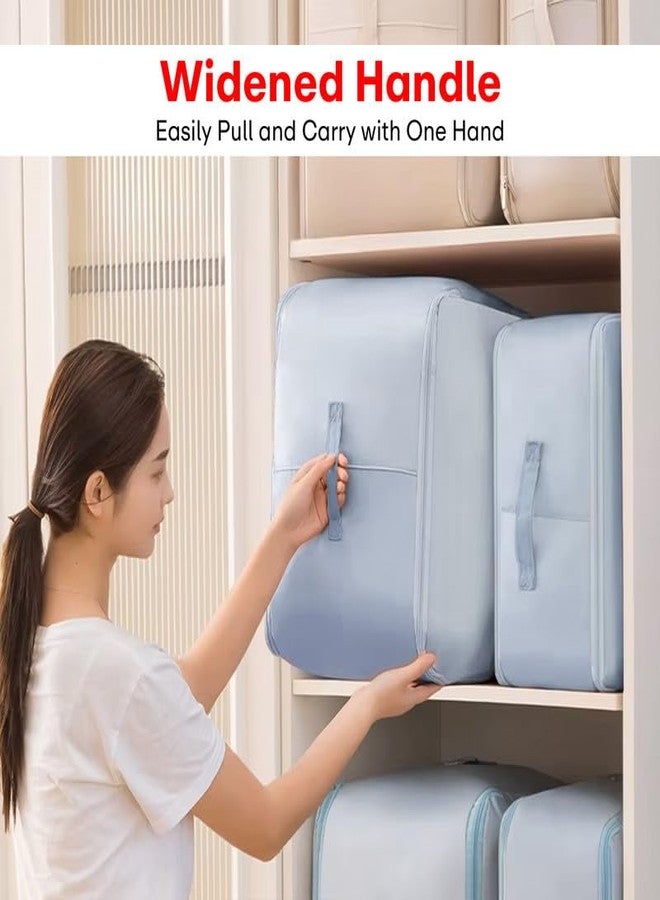 PRIME PICK حقيبة غطاء سرير برايم بيك - حقيبة تخزين كبيرة السعة للألحفة والبطانيات وأغطية السرير والملابس والأغراض الموسمية - متينة، مقاومة للماء، قابلة للطي مع سحاب، عبوة من قطعة واحدة - Image 2